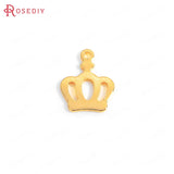 20pcs 11x14mm Brass Crown Charms Pendants Jewelry Findings
