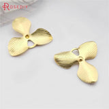 60pcs 18mm Brass Flower Charms Pendants DIY Jewelry Findings