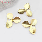 60pcs 18mm Brass Flower Charms Pendants DIY Jewelry Findings