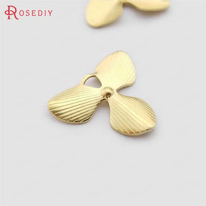 60pcs 18mm Brass Flower Charms Pendants DIY Jewelry Findings