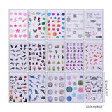 C9GF 15 Sheets Resin Art Supply Kit Transparent Decorate Film & Stickers