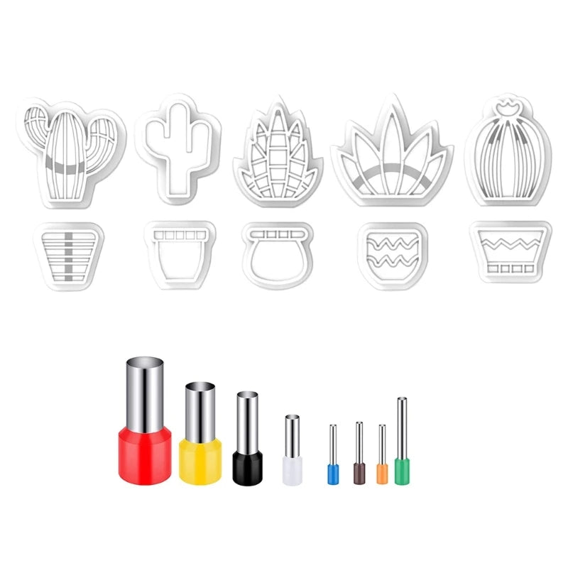 Spring Fresh-Cactus Soft Pottery Cutter Earring Jewelry Pendant Maker