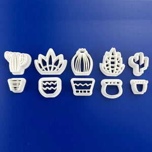Spring Fresh-Cactus Soft Pottery Cutter Earring Jewelry Pendant Maker