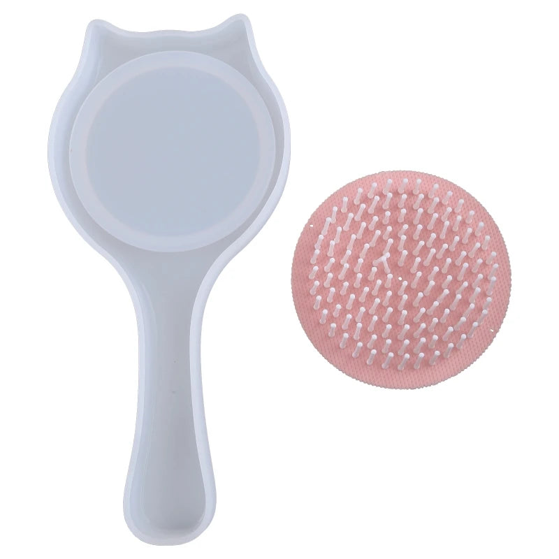 C9GF Heart/Cat Silicone Resin Molds - Jewelry Epoxy Casting Moulds