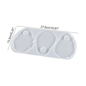 C9GF Makeup Palette Spatula Tool Resin Casting Mold Eye Shadow Makeup
