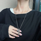 Titanium Steel Whistle Pendant Necklace, Women's Emergency Jewel