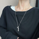 Titanium Steel Whistle Pendant Necklace, Women's Emergency Jewel
