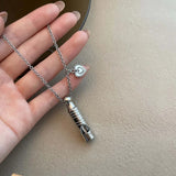 Titanium Steel Whistle Pendant Necklace, Women's Emergency Jewel