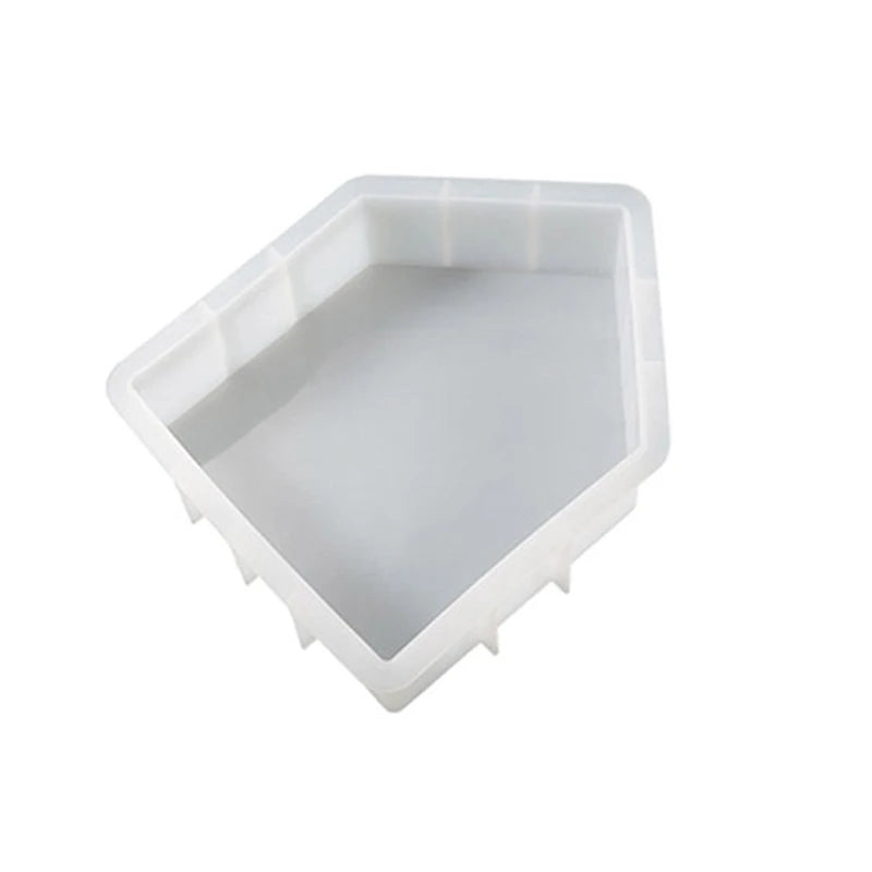 C9GF House Geometry Mirror Silicone Mold for Flowers Desktop Decor