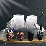 Skull Decor Silicone Makeup Brush Holder Mold