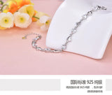 Silver Rose 925 Silver Women Bracelet