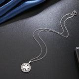 316L Stainless Steel Clover Crystal Rhinestone Necklace for Women Wedding