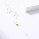 Moon and Star Necklace Stainless Steel Jewelry