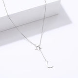 Moon and Star Necklace Stainless Steel Jewelry