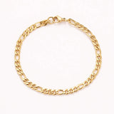 Silver Stainless Steel Chain Bracelet for Men Women Pendant Flat