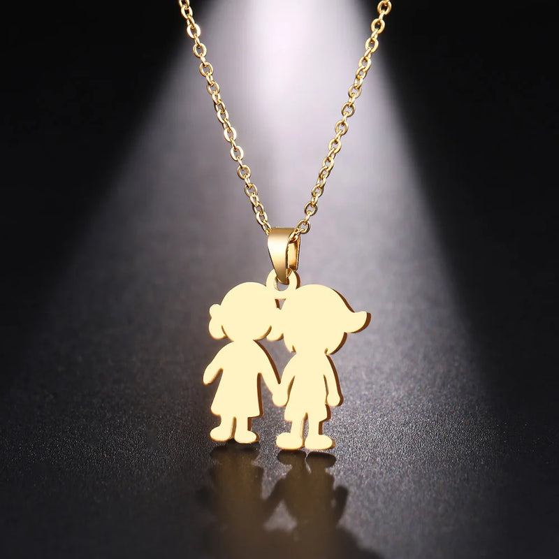 Stainless Steel Necklace For Women Couple Engagement Jewelry