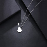 Stainless Steel Guitar Pendant Necklace
