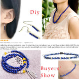 100% Natural Lapis Lazuli Round Beads 4 6 8 10 12mm - DIY Bracelet Necklace