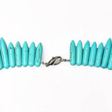 CAMDOE DANLEN Howlite Turquoises Necklace Vintage 48CM Long Pendant