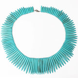 CAMDOE DANLEN Howlite Turquoises Necklace Vintage 48CM Long Pendant