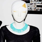 CAMDOE DANLEN Howlite Turquoises Necklace Vintage 48CM Long Pendant