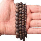 Frosted Bronzite Stone Round Beads 4-12MM for Jewelry Making