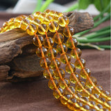 Rock Crystal & Citrine Faceted Beads 6/8/10/12MM