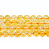 Rock Crystal & Citrine Faceted Beads 6/8/10/12MM