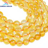 Rock Crystal & Citrine Faceted Beads 6/8/10/12MM