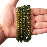 Rock Crystal Green Peridot Loose Beads 4-12MM DIY Jewelry Making