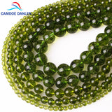 Rock Crystal Green Peridot Loose Beads 4-12MM DIY Jewelry Making