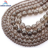 Smoky Quartz Loose Beads 4/6/8/10/12/14mm Brown Spacer Beads