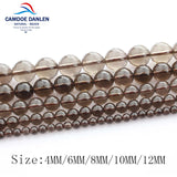 Smoky Quartz Loose Beads 4/6/8/10/12/14mm Brown Spacer Beads