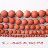 Red Turquoise Round Loose Beads 4-12MM for DIY Charm Necklace Jewelry Making