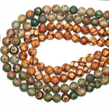 Natural Stone Brown Frost Tibetan Dzi Buddha Beads 8 10 12MM Tortoise Shell
