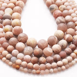 Matte Sun Stone Round Beads 4-12mm DIY Necklace Bracelet Jewelry Making