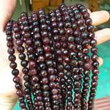 Red Faceted Garnet Loose Beads 6 8 10 12 MM DIY Charms Bracelet