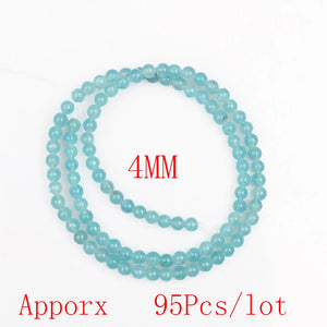 Natural Stone Chalcedony Gem Beads 4-16mm for Jewelry Making