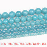 Natural Stone Chalcedony Gem Beads 4-16mm for Jewelry Making