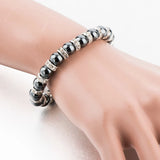 Tibetan Silver Stone Charms Bracelet Healthy Beads Yoga Jewellery