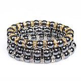 Tibetan Silver Stone Charms Bracelet Healthy Beads Yoga Jewellery