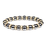 Tibetan Silver Stone Charms Bracelet Healthy Beads Yoga Jewellery