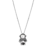 925 Silver Astronaut Pendant Necklace Cosmonaut Jewelry for Women