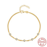 925 Silver Emerald Bracelet Zircon Jewelry