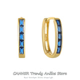 925 Sterling Silver CZ Hoop Earrings for Women