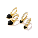 Colorful Enamel Hoop Earrings 925 Silver Dripping Oil Fine Jewelry Cartilage