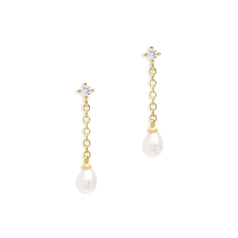 925 Sterling Silver Tassel Chain Hanging Earrings For Women Girls