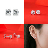 0.5CT Moissanite Diamond Earrings 18K Plated 925 Silver Ear Studs