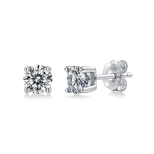 0.5CT Moissanite Diamond Earrings 18K Plated 925 Silver Ear Studs