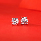0.5CT Moissanite Diamond Earrings 18K Plated 925 Silver Ear Studs
